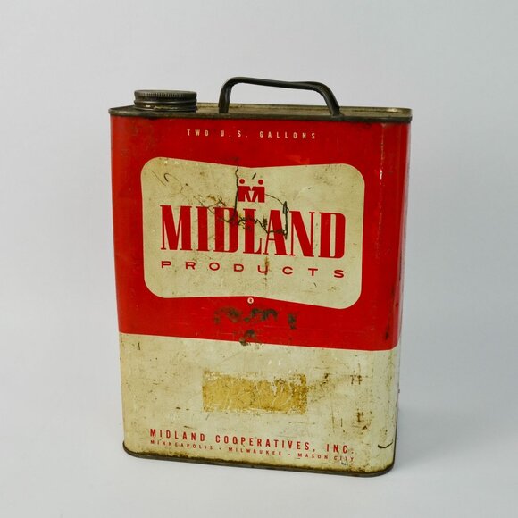 Vintage Midland Products 2-Gallon Oil Can Minneapolis MN Milwaukee WI Mason City - Picture 5 of 8